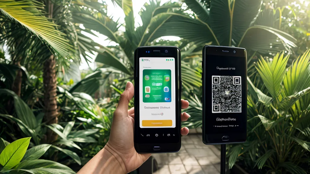 Digital ticket on a smartphone at the Gardens by the Bay entrance