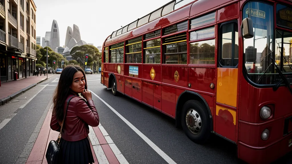 Big Bus Sydney hop-on-hop-off upper deck view of the Opera House sails and Circular Quay, Australia travel photography